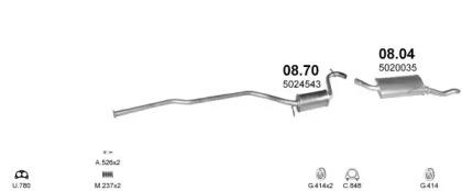 Polmostrow 01.115 Exhaust pipe