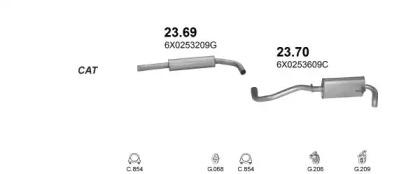 Polmostrow 01234 Глушитель выхлопных газов конечный
