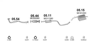 Polmostrow 01975 Глушник вихлопних газів кінцевий Polmostrow 01975 Глушник вихлопних газів кінцевий