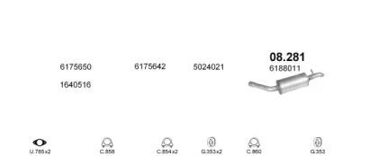 Polmostrow 03601 Schalldaempfer Polmostrow 03601 Schalldaempfer