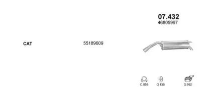 Polmostrow 05106 Глушник вихлопних газів кінцевий Polmostrow 05106 Глушник вихлопних газів кінцевий