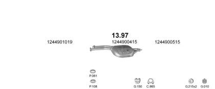 Polmostrow 05412 Глушник вихлопних газів кінцевий Polmostrow 05412 Глушник вихлопних газів кінцевий