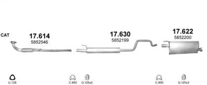 Polmostrow 06266 Глушник вихлопних газів кінцевий Polmostrow 06266 Глушник вихлопних газів кінцевий