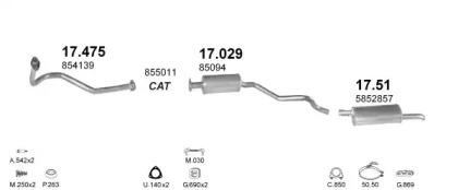 Polmostrow 06753 Глушник вихлопних газів кінцевий Polmostrow 06753 Глушник вихлопних газів кінцевий