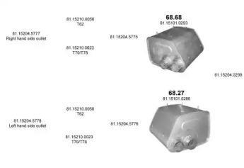Polmostrow 07191 Глушник вихлопних газів кінцевий Polmostrow 07191 Глушник вихлопних газів кінцевий