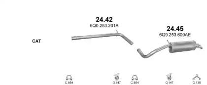 Polmostrow 07.318 Випускна труба відпрацьованих газів