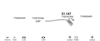 Polmostrow 08683 Muffler assy front