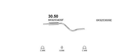 Polmostrow 09731 Глушник вихлопних газів кінцевий Polmostrow 09731 Глушник вихлопних газів кінцевий