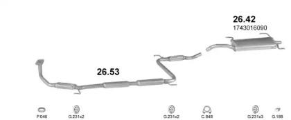 Polmostrow 10162 Глушник вихлопних газів кінцевий