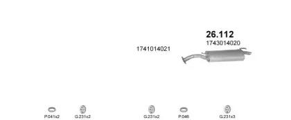 Polmostrow 10231 Глушитель выхлопных газов конечный Polmostrow 10231 Глушитель выхлопных газов конечный