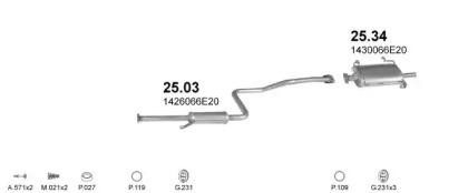 Polmostrow 20224 Глушник вихлопних газів кінцевий Polmostrow 20224 Глушник вихлопних газів кінцевий