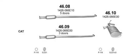 Polmostrow 99063 Глушник вихлопних газів кінцевий Polmostrow 99063 Глушник вихлопних газів кінцевий