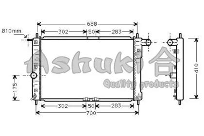 Ashuki J212-01 Радиатор охлаждения двигателя