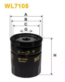 Wix Filters WL7105 Фильтр масляный Wix Filters WL7105 Фильтр масляный