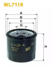 Wix Filters WL7119 Фільтр масляний Wix Filters WL7119 Фільтр масляний