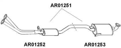 Veneporte AR01252 Muffler assy front Veneporte AR01252 Muffler assy front