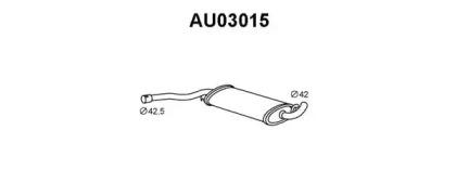 Veneporte AU03015 Muffler assy front
