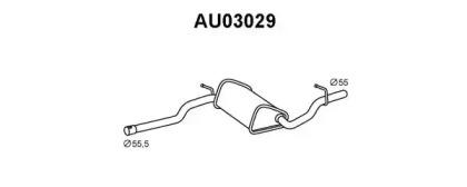 Veneporte AU03029 Середній глушник вихлопних газів Veneporte AU03029 Середній глушник вихлопних газів