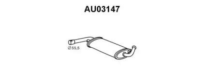 Veneporte AU03147 Muffler assy front Veneporte AU03147 Muffler assy front