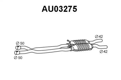 Veneporte AU03275 Середній глушник вихлопних газів