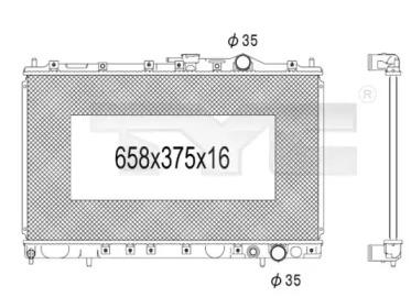 TYC 723-1002 Радіатор охолодження двигуна