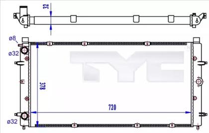TYC 737-0059-R Радіатор охолодження двигуна TYC 737-0059-R Радіатор охолодження двигуна