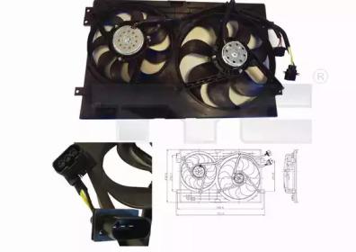 TYC 837-0024 Fan and motor assy