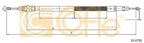 Cofle 10.4738 Brake cable