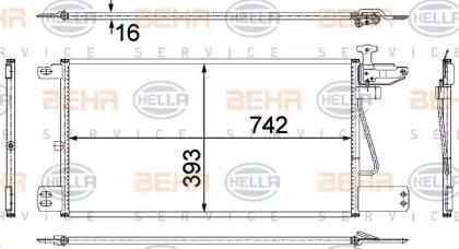Hella 8FC 351 307-721 Випаровувач кондиціонера Hella 8FC 351 307-721 Випаровувач кондиціонера