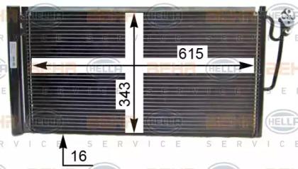 Hella 8FC 351 309-384 Конденсер Hella 8FC 351 309-384 Конденсер