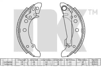 NK 2747340 Brake pads