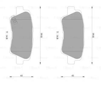 Bosch 0 986 AB3 100 Brake pads