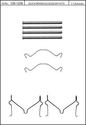 Quick Brake 109-1209 Spring set disc brake