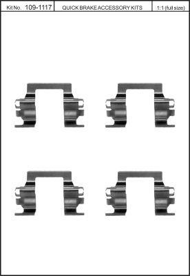 Quick Brake 109-1117 Spring set disc brake