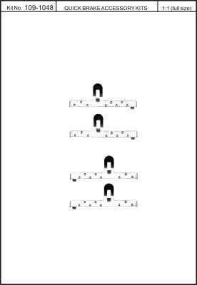 Quick Brake 109-1048 Монтажний комплект гальмівних колодок