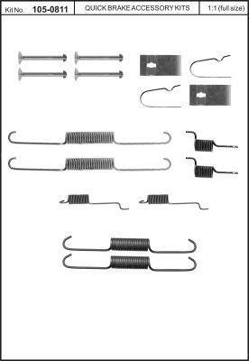 Quick Brake 105-0811 Комплект пружинок барабанних гальм