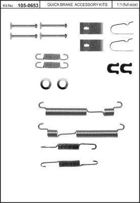 Quick Brake 105-0653 Repair kit brake pad Quick Brake 105-0653 Repair kit brake pad