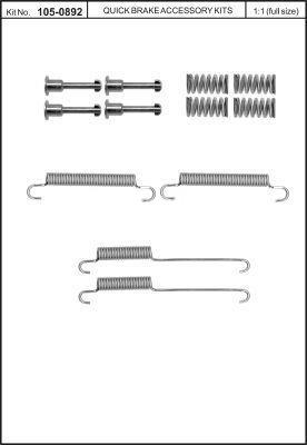 Quick Brake 105-0892 Repair kit brake pad Quick Brake 105-0892 Repair kit brake pad