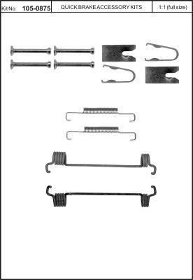 Quick Brake 105-0875 Repair kit brake pad Quick Brake 105-0875 Repair kit brake pad