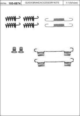 Quick Brake 105-0874 Repair kit brake pad Quick Brake 105-0874 Repair kit brake pad