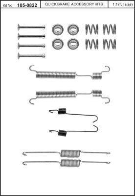 Quick Brake 105-0822 Комплект пружинок барабанних гальм