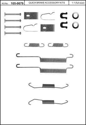Quick Brake 105-0679 Комплект пружинок барабанних гальм Quick Brake 105-0679 Комплект пружинок барабанних гальм
