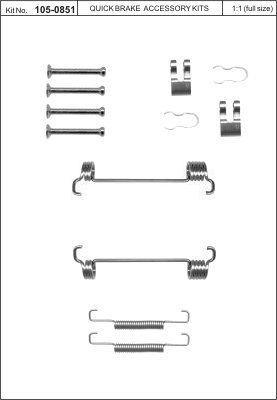 Quick Brake 105-0851 Repair kit brake pad Quick Brake 105-0851 Repair kit brake pad