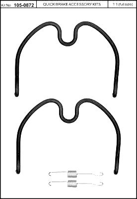 Quick Brake 105-0872 Комплект пружинок барабанних гальм Quick Brake 105-0872 Комплект пружинок барабанних гальм