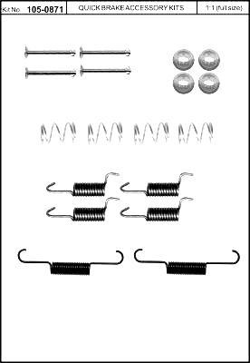 Quick Brake 105-0871 Repair kit brake pad