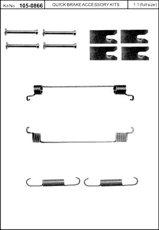 Quick Brake 105-0866 Repair kit brake pad