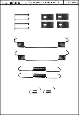 Quick Brake 105-0860 Repair kit brake pad