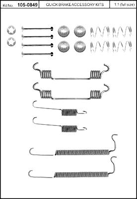 Quick Brake 105-0849 Repair kit brake pad
