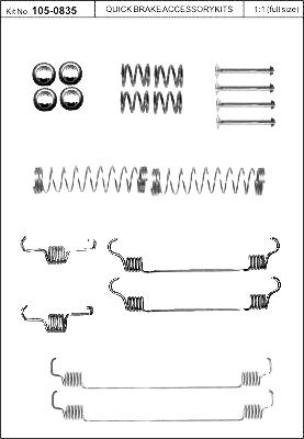 Quick Brake 105-0835 Repair kit brake pad Quick Brake 105-0835 Repair kit brake pad