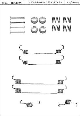 Quick Brake 105-0820 Repair kit brake pad Quick Brake 105-0820 Repair kit brake pad
